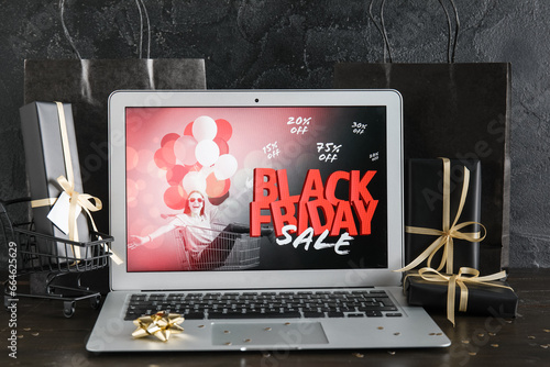 Laptop with Black Friday sa...