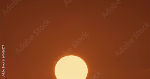 Big sun rise clear sky close up time lapse, beautiful nature background timelapse 4K