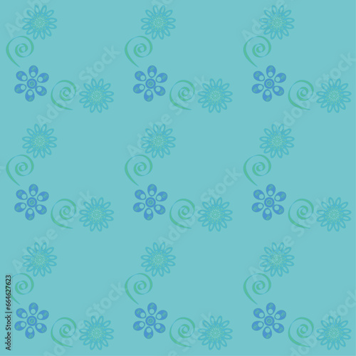 Seamless floral background. Pattern with repeating floral elements. Ornament for fabric, wallpaper and packaging.