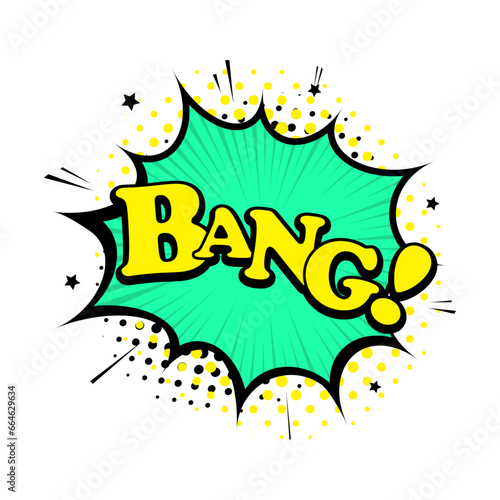 Comic boom bang icon on white background 