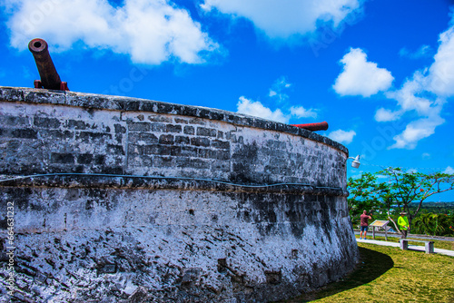 Fort Fincastle walls and battlements in Nassau, Bahamas photo