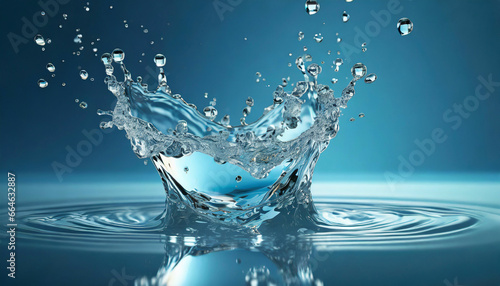 Crystal-Clear Water-Drop Splash Art