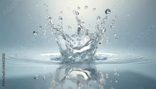 Crystal-Clear Water-Drop Splash Art