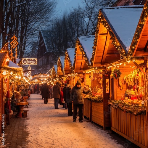 Christmas market in a small town 