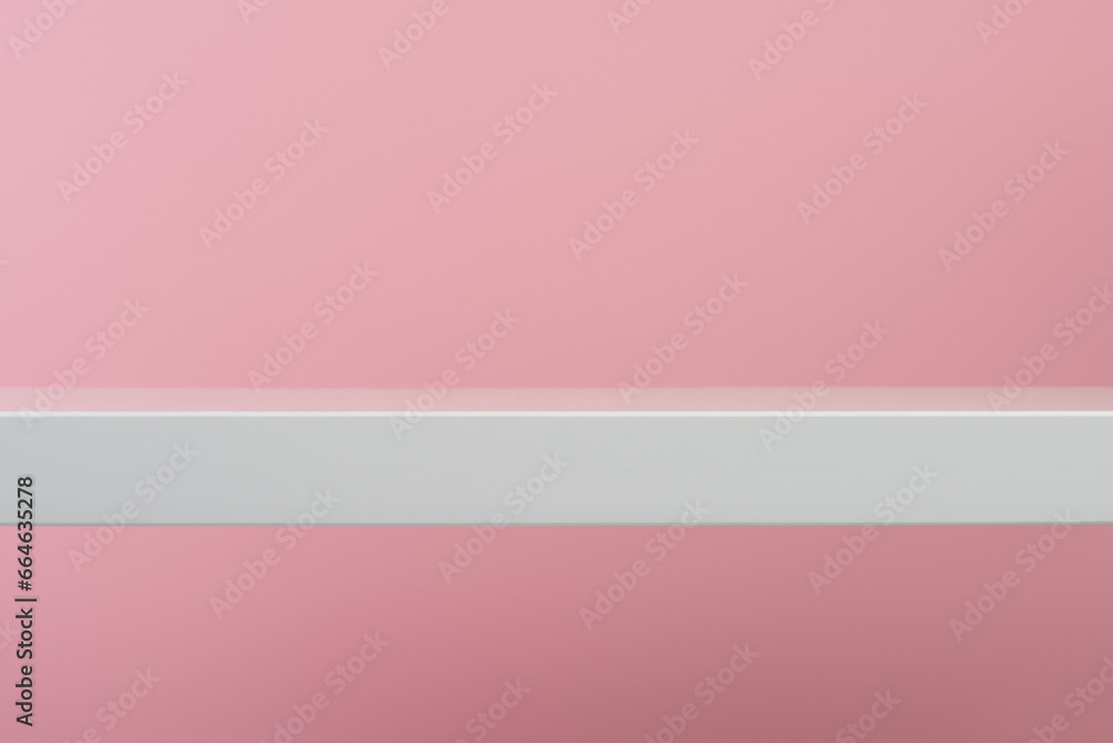 Fototapeta premium Empty studio product showcase pink background and copy space