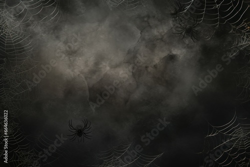 Eerie Cobweb mockup background. Horror fear. Generate Ai © juliars