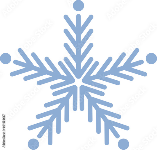 Snowflake blue icon.
