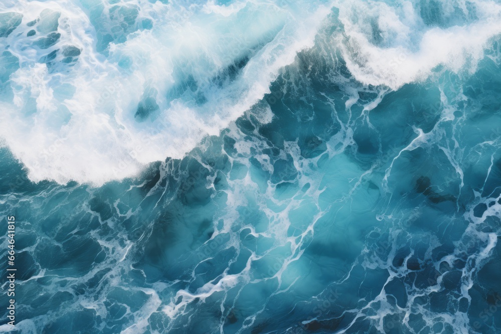 White waves splash in the blue ocean. Sea waves background. White waves splash in the blue ocean. Sea waves background.