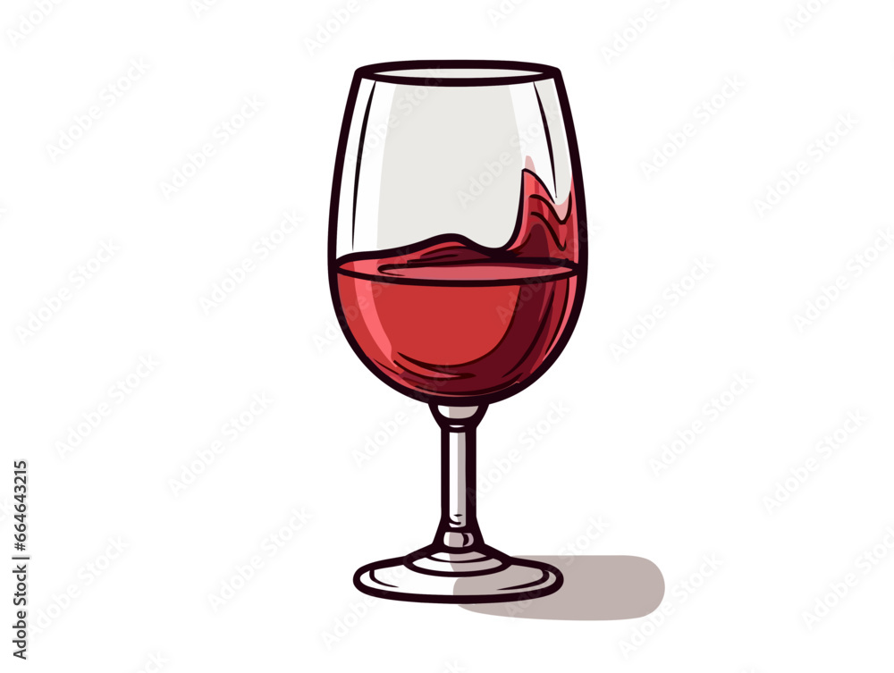 Doodle Cup of wine, cartoon sticker, sketch, vector, Illustration, minimalistic Doodle Cup of wine, cartoon sticker, sketch, vector, Illustration, minimalistic