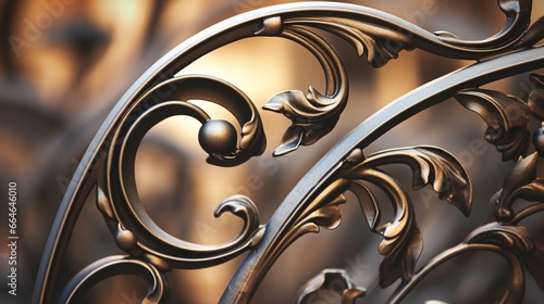 intricate, ornamental ironwork designs that add elegance to graphic design. photo