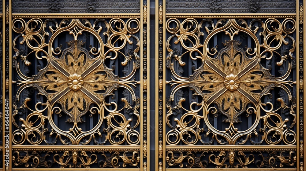 intricate, ornate wrought-iron gate patterns for web backgrounds.