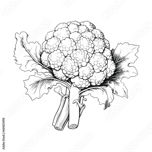 Hand Drawn Sketch Cauliflower Illustration

