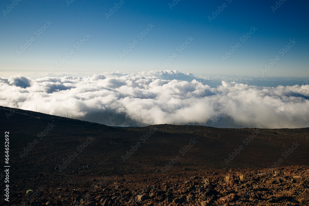 Stunning view of the Haleakala National Park on island of Maui, Hawaii