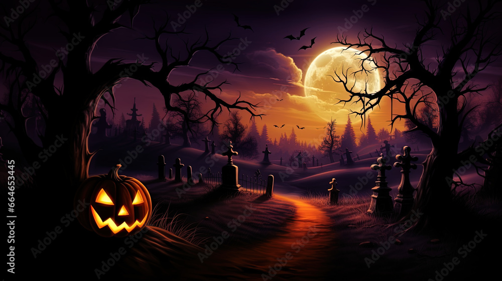 pumpkin, halloween, october, illustration, horror, event, lantern, party, night, poster, creepy, trick, ghost