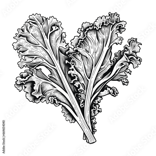 Hand Drawn Sketch Kale Illustration
