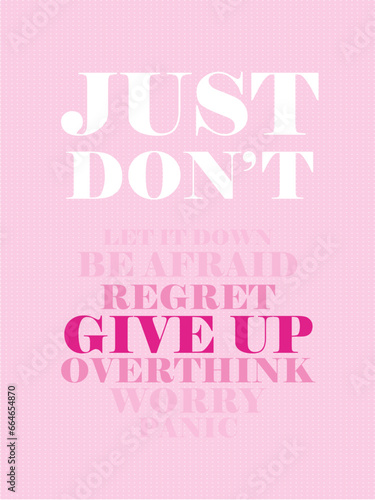 Affirmation pink barbie style background vector. Wallpaper design with text. Illustration for prints, wall art, cover, poster, banner