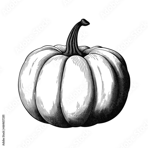Hand Drawn Sketch Pumpkin Illustration
