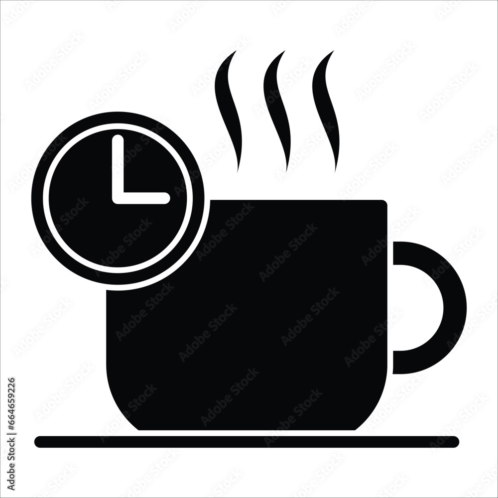 tea time icon vector design template