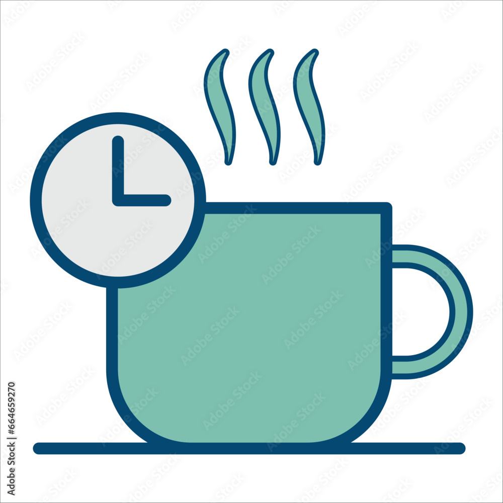 tea time icon vector design template
