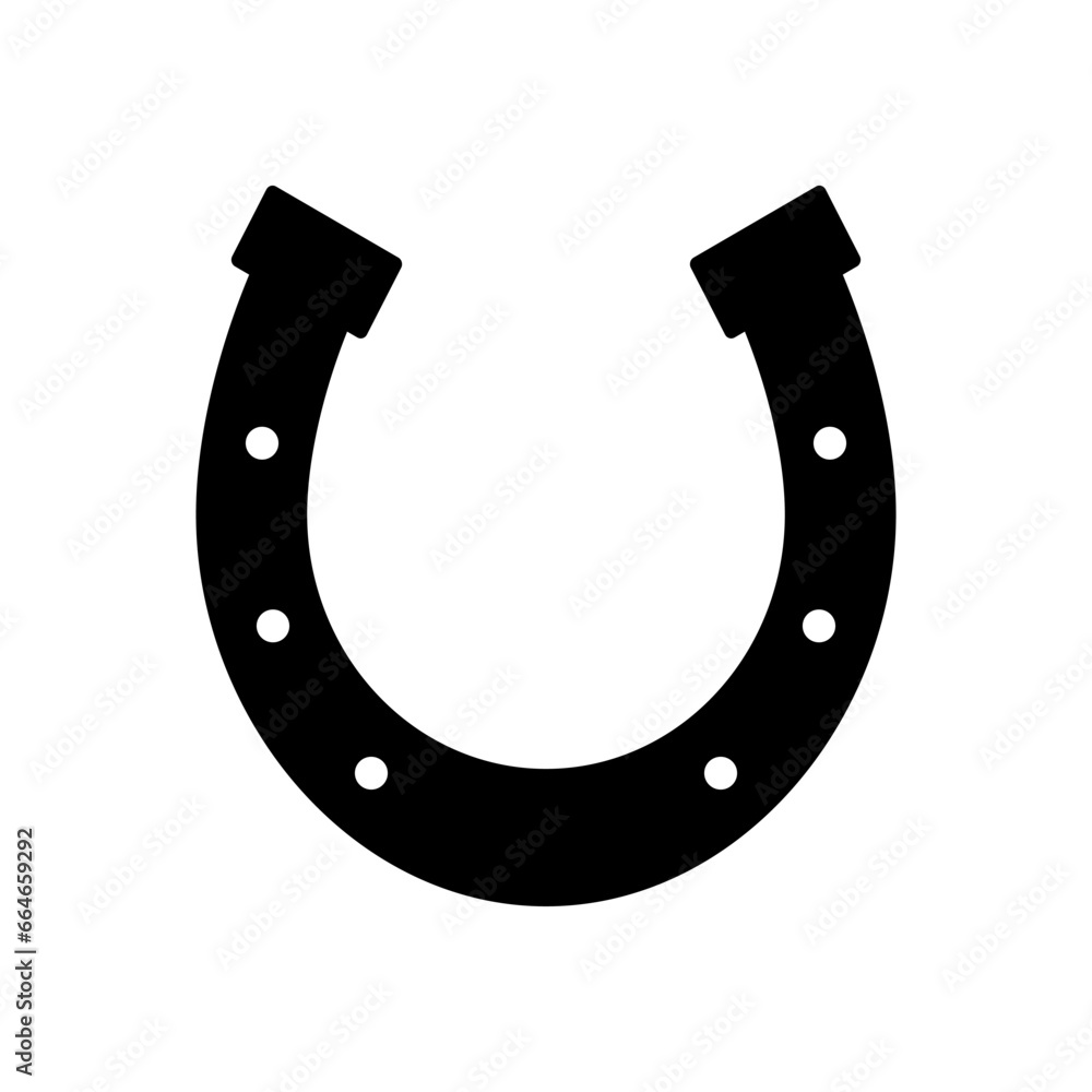 Horseshoe icon on white. Horseshoe icon on white.