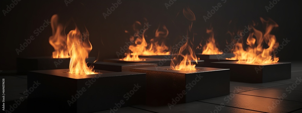 Obraz premium flame, fire, blaze, inferno, combustion, heat, burning, ignition, incandescence, wildfire, conflagration, ember, scorching, kindle, flare, pyre, torch, hearth, scalding, generative ai