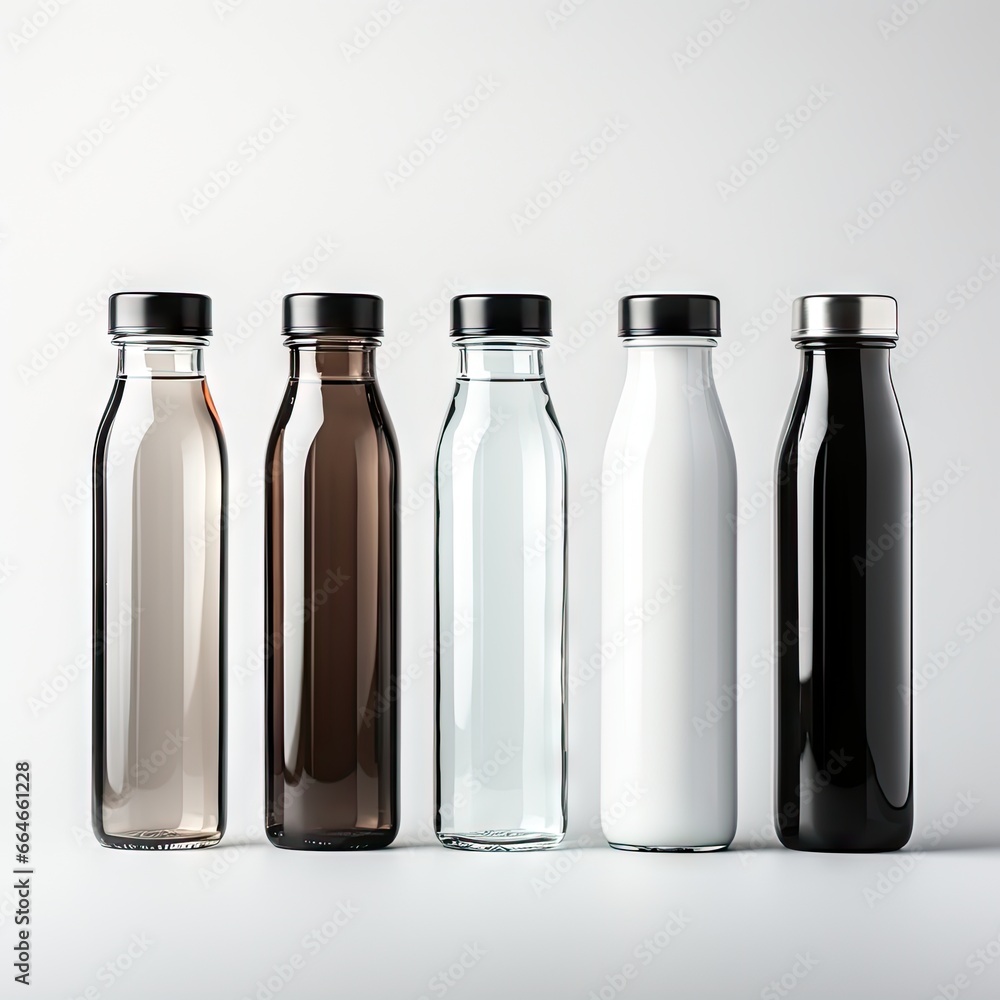 glass bottles isolated glass bottles isolated