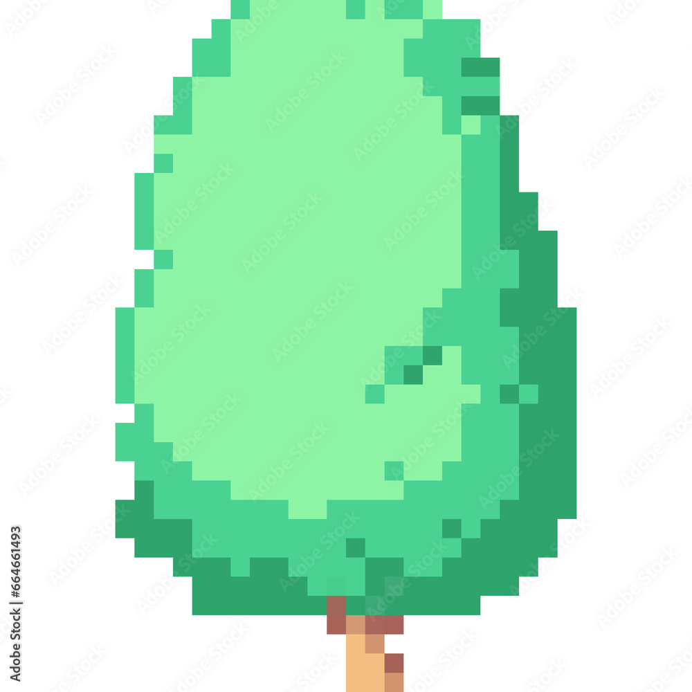 Obraz premium Tree Pixel Art, GreenTree, pixelart, tree, wood, woodpixelart, tree, forest, tree, pixelart, dotpicture