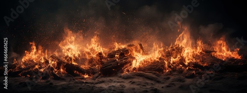 Fotografiet flame, fire, blaze, inferno, combustion, heat, burning, ignition, incandescence,