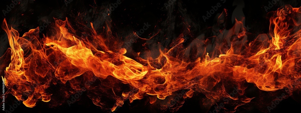 fire, flame, heat, burn, hot, bonfire, burning, red, light, orange, night, flames, campfire, wood, yellow, inferno, warm, abstract, black, blaze, energy, fireplace, danger, animation,, generative ai
