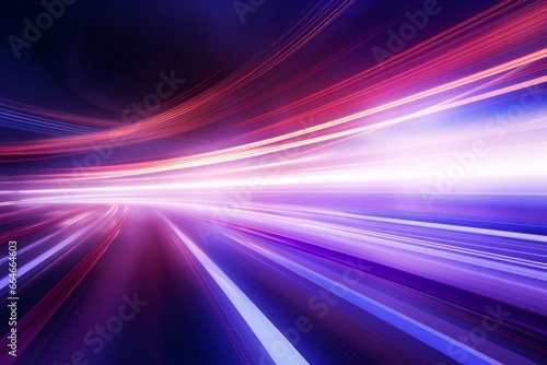 Abstract radiant light rays creating a dynamic sense of speed and movement in vibrant blue and pink hues