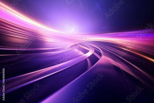 Abstract radiant light rays creating a dynamic sense of speed and movement in vibrant blue and pink hues photo