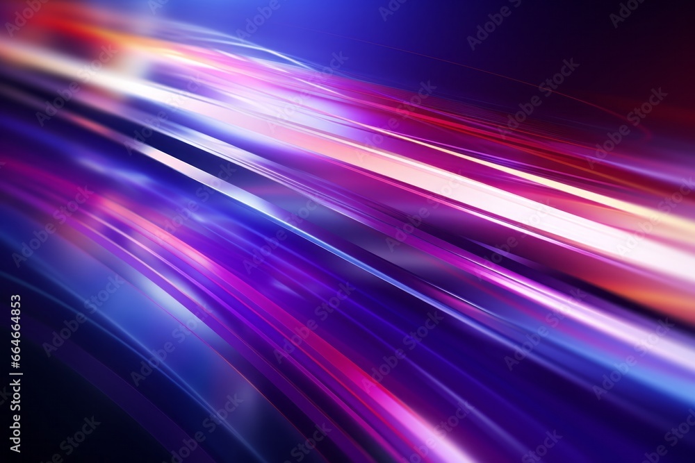 Abstract radiant light rays creating a dynamic sense of speed and movement in vibrant blue and pink hues