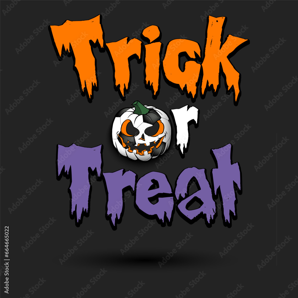 Fototapeta premium Halloween pattern. Trick or treat