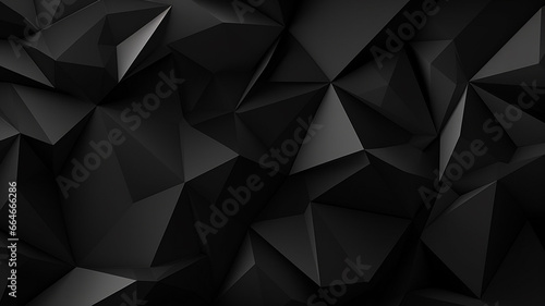 black polygonal mosaic background. business concept templates. low poly background. creative design. triangular design. © Vahagn