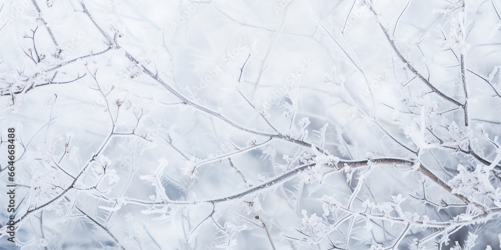 Fototapeta premium background of frozen branches. Generative AI.