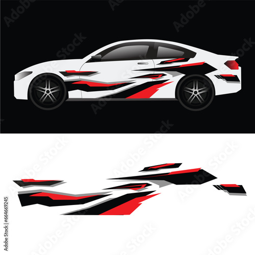 car wrap sticker design vector. car modification stickers