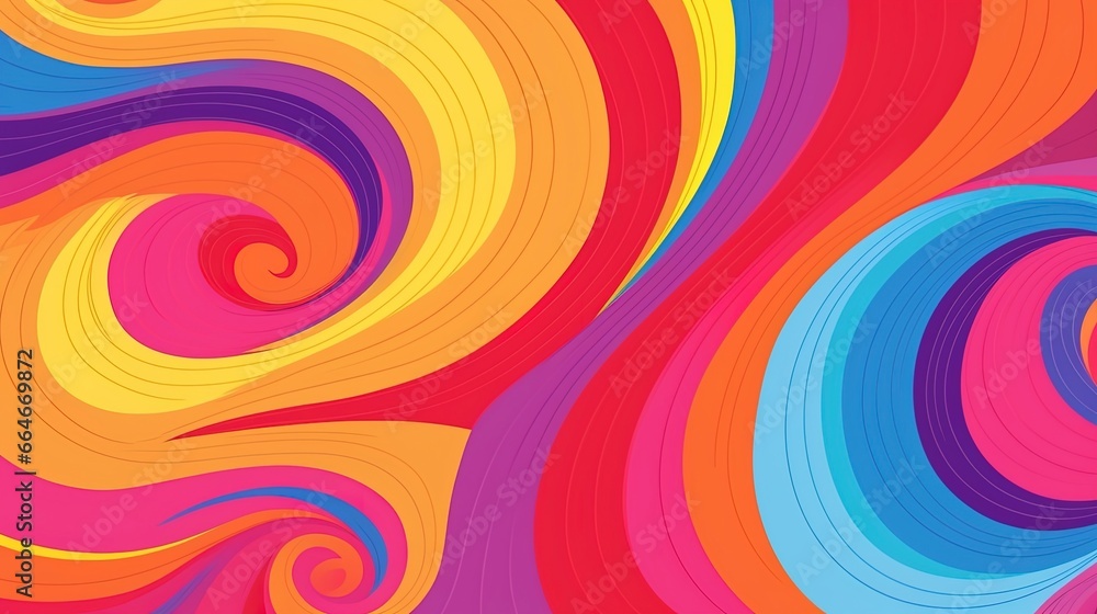 Groovy hippie 70s background with waves, swirl, twirl patterns. Twisted distorted texture in trendy retro psychedelic style. Groovy hippie 70s background with waves, swirl, twirl patterns. Twisted distorted texture in trendy retro psychedelic style.