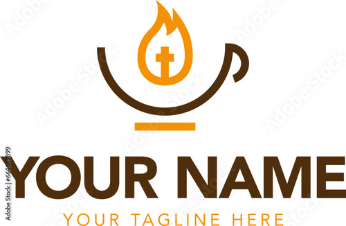 Cafe Logo Design in a Church