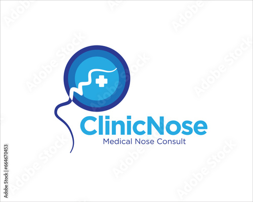 shine clinic for health nose and medical service logo