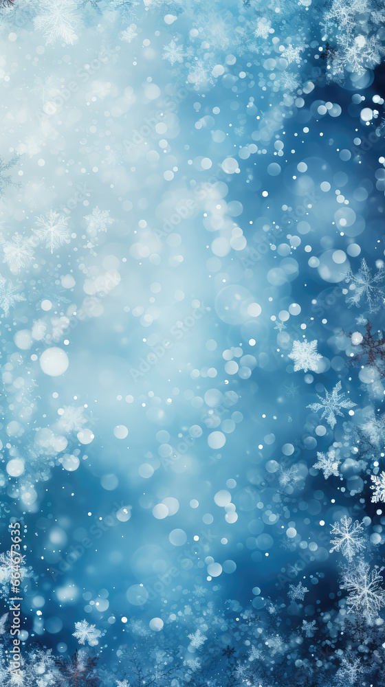 Christmas winter background with snow and blurred bokeh.Merry christmas and happy new year greeting card with copy-space Christmas winter background with snow and blurred bokeh.Merry christmas and happy new year greeting card with copy-space