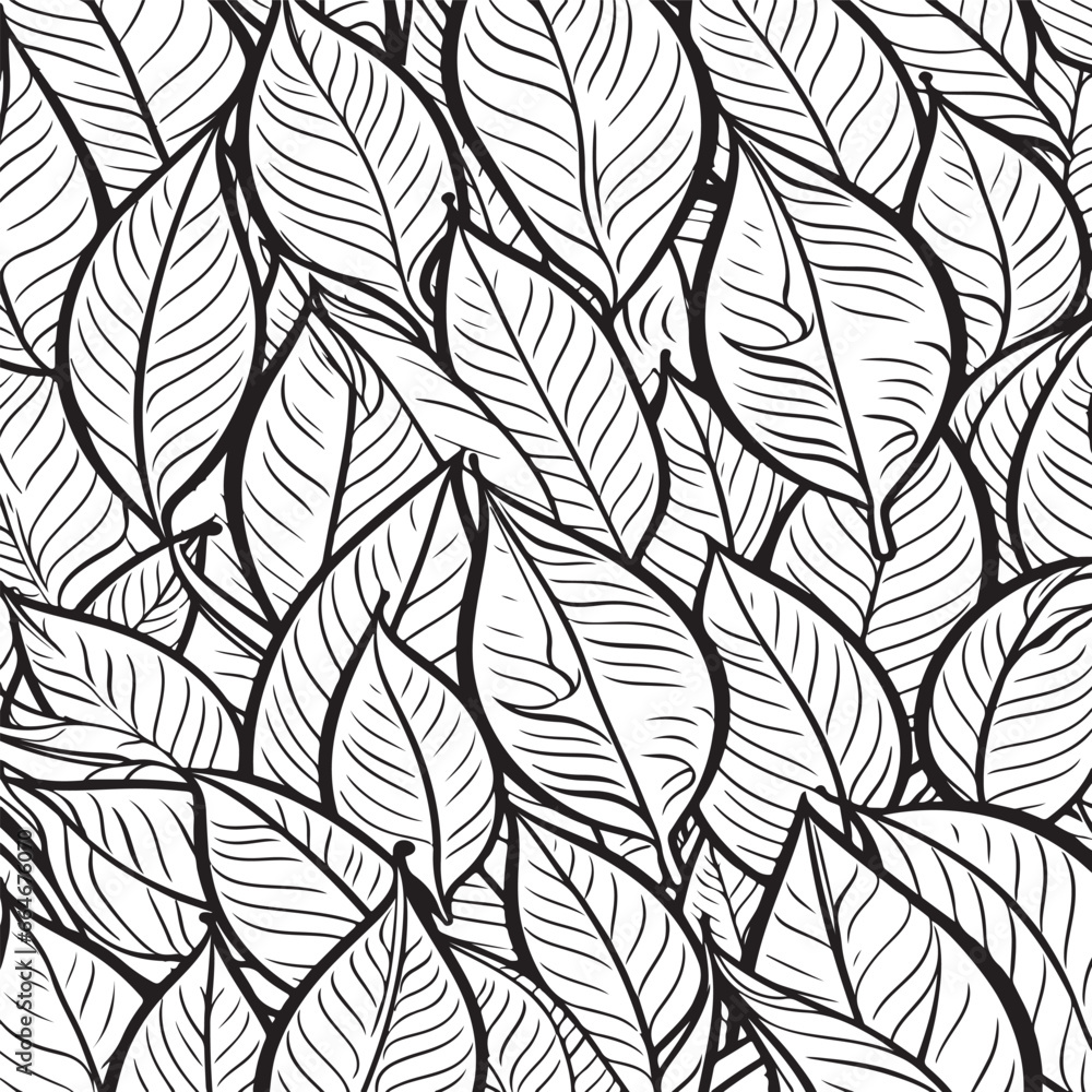 Leaves drop down from trees coloring page