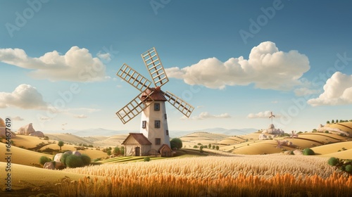 windmill in the countryside