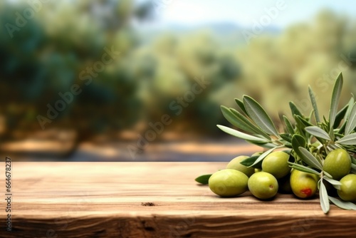 Green olives during harvest. Background with selective focus and copy space