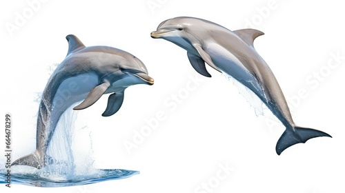 dolphin jumping isolated on white