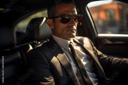 Chauffeur driver of the diplomatic consulate. Portrait with selective focus and copy space © top images