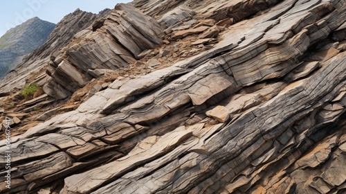 A close-up of weathered rocks on the summit of a Residual Mountain, showing their intricate patterns.