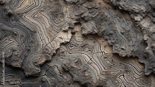 A close-up of weathered rocks on the summit of a Residual Mountain, showing their intricate patterns.