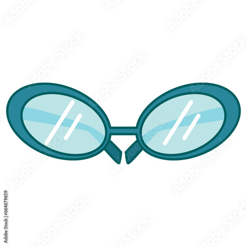 Isolated colored trending eyeglasses icon Vector