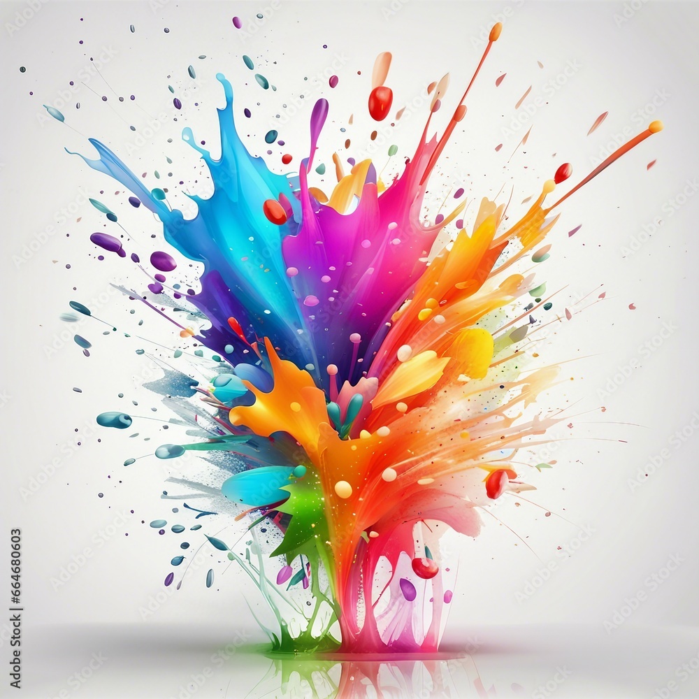 colorful splash illustration background