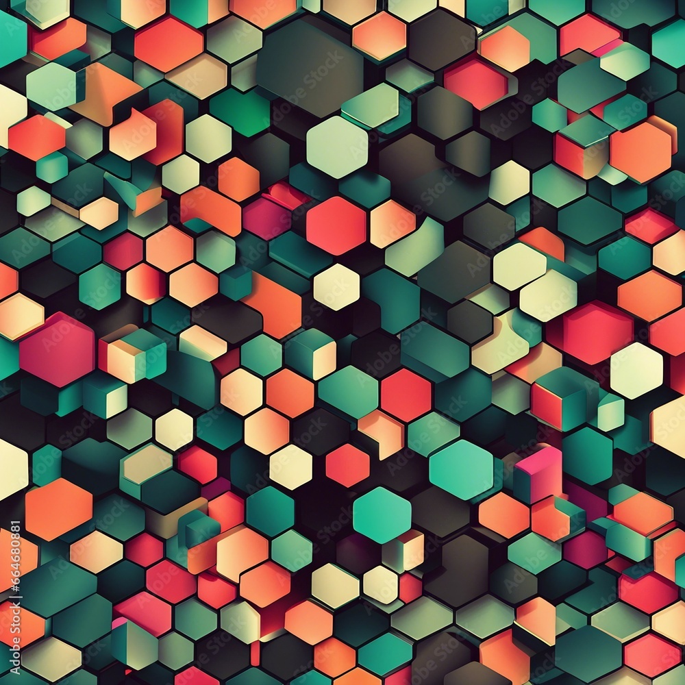 colorful hexagon pattern illustration background colorful hexagon pattern illustration background